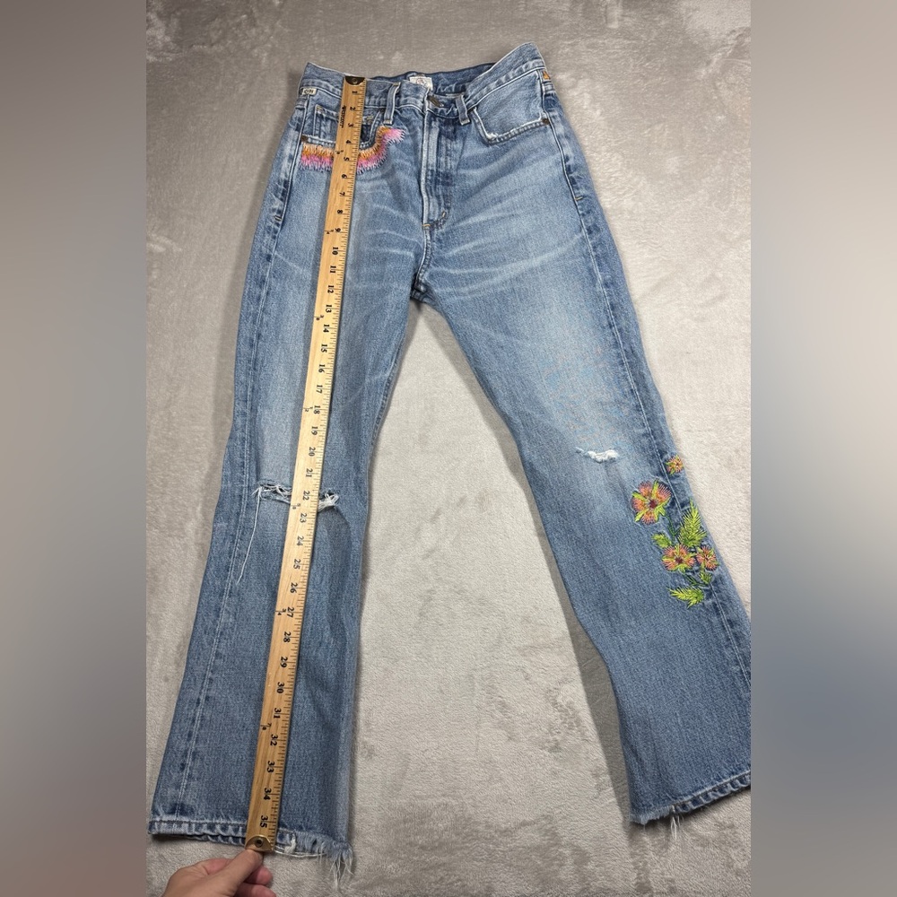 Free People X Citizens of Humanity Estella High Rise Ankle Flare Blue Jeans 25 - Picture 10 of 17